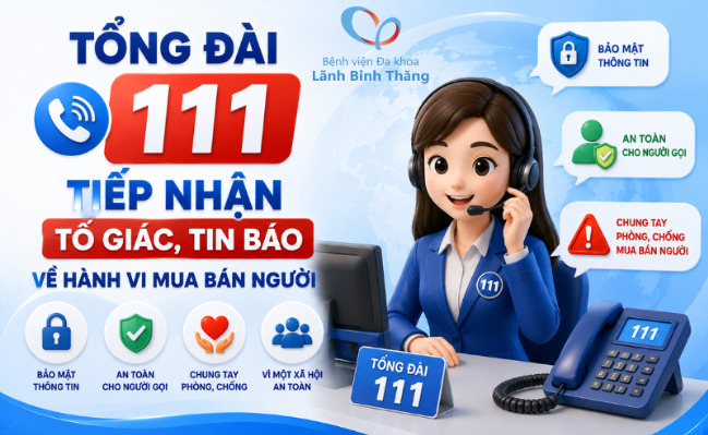 (Chinhphu.vn) Tổng đài 111 tiếp nhận tố giác, tin báo về hành vi mua bán người